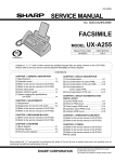 Sharp UX-A255U Service manual