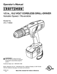 Craftsman 315.114071 Operator`s manual