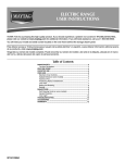 ELECTRIC RANGE USER INSTRUCTIONS