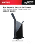 Buffalo NFINITI WZR-HP-G300NH User manual