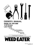 Weed Eater 182983 Owner`s manual