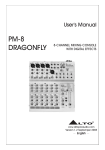 Alto PM-8 DRAGONFLY User`s manual