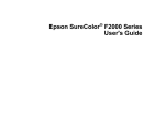 Epson SureColor F2000 Series User`s guide