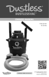 Dustless Wet/Dry Vacuum Owner`s manual
