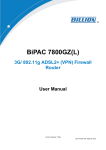 Billion BiPAC 7800GZ User manual