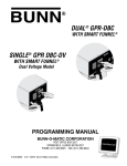 Bunn DUAL GPR-DBC Specifications