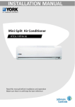 York HTCA Installation manual
