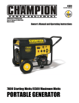 Champion Power Equipment 41351 Owner`s manual