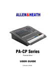 ALLEN & HEATH PA-CP Series User guide