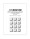 Vodavi Infostar VX2 Programming instructions