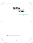 Epson Stylus Color 3000 User`s guide