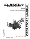 Classen TR-20RH Operator`s manual