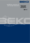 Beko BR 11 Instruction manual