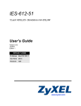 ZyXEL Communications IES-612-51A User`s guide