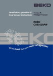 Beko CGA963 Operating instructions