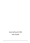 Acer beTouch E140 User guide