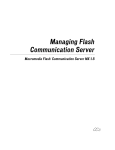 Managing Flash Communication Server Macromedia Flash