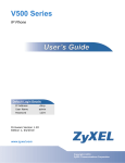 ZyXEL Communications V500-T1 User`s guide