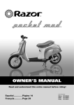 Razor Bistro Owner`s manual