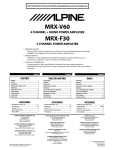 Alpine MRX-F30 Owner`s manual