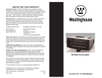 Westinghouse WST6003 Owner`s manual
