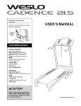 Weslo Cadence 21.5 Treadmill