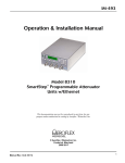 Aeroflex 8210A-2-5 Installation manual
