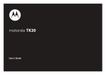 TK30 - User Guide - Motorola Support