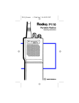 Motorola radius P110 Operating instructions