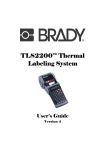 Brady TLS2200 User`s guide