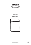 Zanussi ZSF 6171 Operating instructions