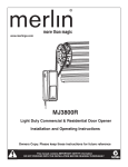 Merlin MJ3800R Operating instructions