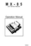 MX-85 - User Manual