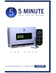 Alpine PXE-H650 - System Integration Audio Processor Setup guide