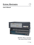 Extron electronics Crosstalk 1632 Operating instructions