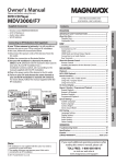 Magnavox MDV3000/F7 Owner`s manual