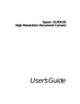 Epson ELPDC05 - High Resolution Document Imager Camera User`s guide