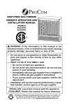 Procom PC36VFC Installation manual