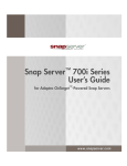 Adaptec Snap Server 700i Series User`s guide
