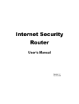 Asus Internet Security Router User`s manual