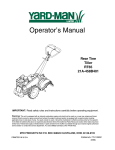 Yard-Man RT65 Operator`s manual