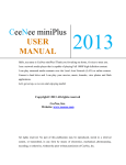 CeeNee MiniPlus 2013 User manual