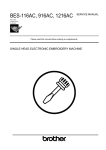 Brother BES-1216AC Service manual