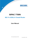 Billion BiPAC 7700NR2 User manual