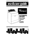 Whirlpool LE5920XM Operating instructions