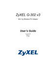 ZyXEL Communications G-302 V3 User`s guide