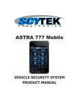 Scytek electronic ASTRA 777 Mobile Product manual