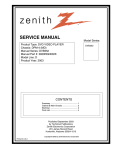 Zenith DVB352 Service manual