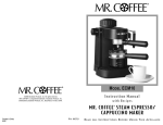 Mr. Coffee ECM10 Instruction manual