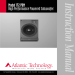 Atlantic Technology 172 PBM Instruction manual
